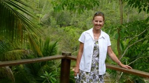 I am enjoying the Rain Forest canopy in Belize. 