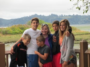 I have one niece and four nephews who mean the world to me. We were having fun at the Oregon Coast.